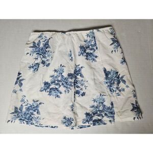 American‎ Eagle White Blue Floral Medium Skirt